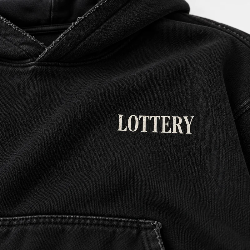 Логотип LOTTERY на груди худи